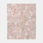 Boho Wildflower Bloemenvlinder Fleece Deken (Voorkant)