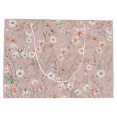 Boho Wildflower Bloemenvlinder Groot Cadeauzakje (Achterkant)