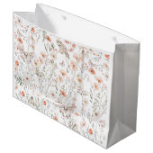 Boho Wildflower Bloemenvlinder Groot Cadeauzakje (Voorkant Gekanteld)
