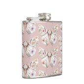 Boho Wildflower Bloemenvlinder Heupfles (Rechts)