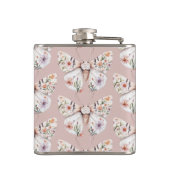 Boho Wildflower Bloemenvlinder Heupfles (Achterkant)
