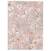 Boho Wildflower Bloemenvlinder Klembord (Achterkant)