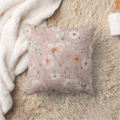 Boho Wildflower Bloemenvlinder Kussen (Deken)