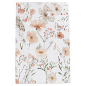 Boho Wildflower Bloemenvlinder Medium Cadeauzakje (Voorkant)