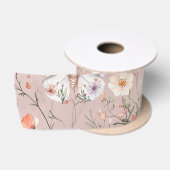 Boho Wildflower Bloemenvlinder Satijnen Lint (Spoel)