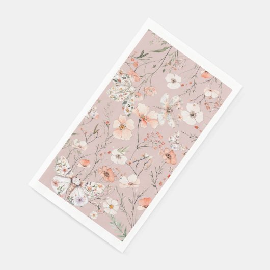 Boho Wildflower Bloemenvlinder Servet (Hoek)