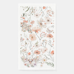 Boho Wildflower Bloemenvlinder Servet