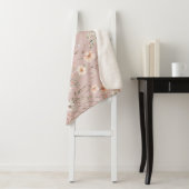Boho Wildflower Bloemenvlinder Sherpa Deken (In situ)