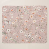 Boho Wildflower Bloemenvlinder Sherpa Deken (Voorkant (horizontaal))