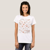 Boho Wildflower Bloemenvlinder T-shirt (Voorkant volledig)