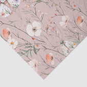 Boho Wildflower Bloemenvlinder Tissuepapier (Detail)