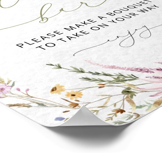 Boho Wildflower Bloom | Flower Bar-Poster Poster (Hoek)