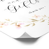 Boho Wildflower Boeken en Cadeau Baby Shower Poste Poster (Hoek)