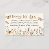 Boho Wildflower Boeken voor Baby Aanvraag Informatiekaartje (Voorkant)