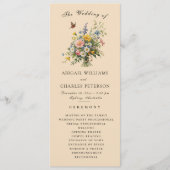 Boho Wildflower Boeket Trouwceremonie Programma (Voorkant)