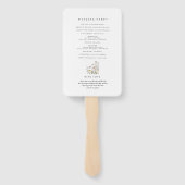 Boho Wildflower Boeket Trouwceremonie Programma Handwaaier (Achterkant)