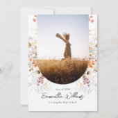 Boho Wildflower Boog Arc Gradiërings Dankkaart Kaart (Achterkant)