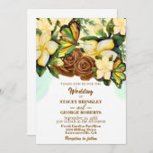 Boho-Wildflower-Botanical-Floral Wedding Kaart (Voorkant / Achterkant)