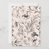 Boho Wildflower Botanisch Bloemen Vrijgezellenfees Kaart (Achterkant)