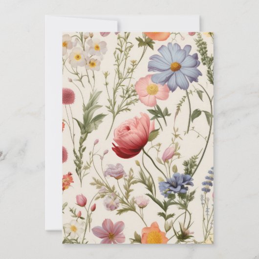 Boho Wildflower Botanische bruiloft Save The Date (Achterkant)