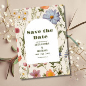 Boho Wildflower Botanische bruiloft Save The Date