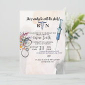 Boho Wildflower Bouquet Afstuderen van de verpleeg Kaart (Staand voorkant)