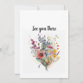 Boho Wildflower Bouquet Afstuderen van de verpleeg Kaart (Achterkant)