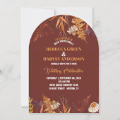 Boho Wildflower Bourgogne Herfst Herfst Herfst Huw Kaart (Voorkant)