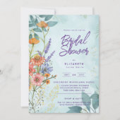 Boho Wildflower Bridal, Baby shower, Verjaardag Kaart (Voorkant)