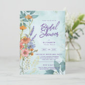 Boho Wildflower Bridal, Baby shower, Verjaardag Kaart (Staand voorkant)