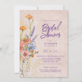 Boho Wildflower Bridal, Baby shower, Verjaardag Kaart (Voorkant)