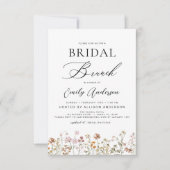 Boho Wildflower Bridal Brunch Vrijgezellenfeest Kaart (Voorkant)