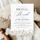 Boho Wildflower Bridal Brunch Vrijgezellenfeest Kaart<br><div class="desc">Omarm de moeiteloos chique met onze Modern Boho Wildflower Bridal Brunch Shower! Vier de aanstaande bruid in stijl met een mix van moderne elegantie en bohemien charme. De uitnodiging belooft een betoverende bijeenkomst gevuld met wilde bloemen-geïnspireerde details, het creëren van een grillige en vrijgevochten sfeer. Afbeelding een zonovergoten ruimte versierd...</div>