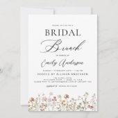 Boho Wildflower Bridal Brunch Vrijgezellenfeest Kaart (Voorkant)
