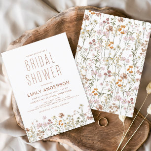 Boho Wildflower Bridal Shower Invitation