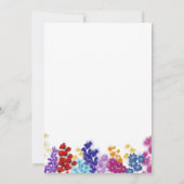 Boho Wildflower Bridal Shower Invitation Kaart (Achterkant)