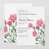 Boho Wildflower Bridal Shower Invitation Kaart (Voorkant / Achterkant)