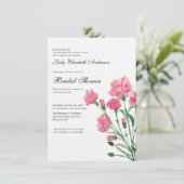 Boho Wildflower Bridal Shower Invitation Kaart (Staand voorkant)