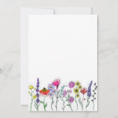 Boho Wildflower Bridal Shower Invitation Kaart (Achterkant)