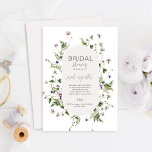 Boho Wildflower Bridal Shower Invitation Kaart<br><div class="desc">Boho wildflower vrijgezellenfeest</div>