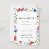 Boho Wildflower Bridal Shower  Kaart (Voorkant)