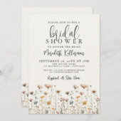 Boho Wildflower Bridal Shower Kaart (Voorkant / Achterkant)