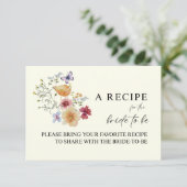 Boho Wildflower "Bride to Be" Recept Aanvraag Kaar RSVP Kaartje (Staand voorkant)