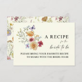 Boho Wildflower "Bride to Be" Recept Aanvraag Kaar RSVP Kaartje (Voorkant / Achterkant)