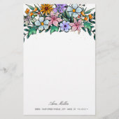 Boho Wildflower | Briefpapier papier van Floral (Voorkant)