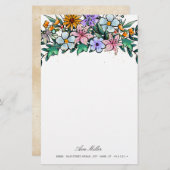 Boho Wildflower | Briefpapier papier van Floral (Voorkant / Achterkant)