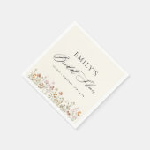 Boho Wildflower Bruidsfeest Tuin Script Servet (Hoek)