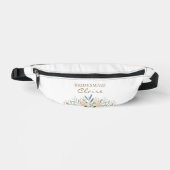 Boho Wildflower Bruidsmeisje Naam Gepersonaliseerd Heuptasje (Voorkant)