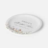 Boho Wildflower Bruidssalon Tuin Script Papieren Bordje (Gekanteld)