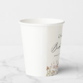 Boho Wildflower Bruidsshowertuin Script Papieren Bekers (Rechts)